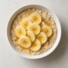 Oats with banana and honey